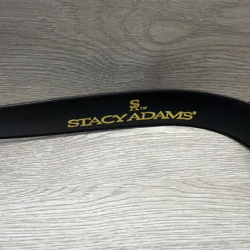 Stacy Adams 6-027 Genuine Imported  Leather Men's Adjustable Dress Belt Size 56